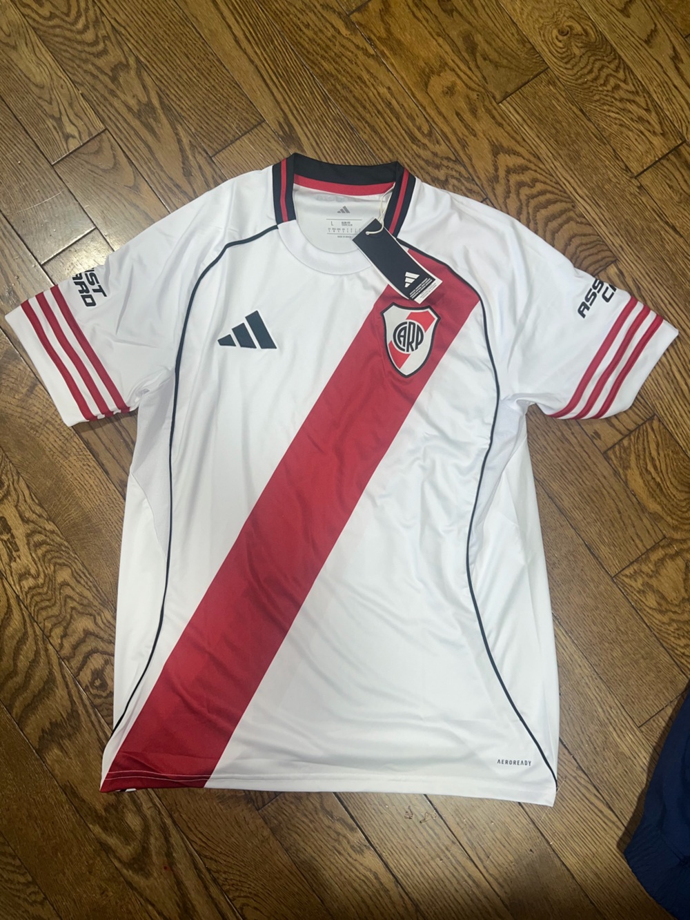 adidas River plate White and Red Soccer Jersey size large